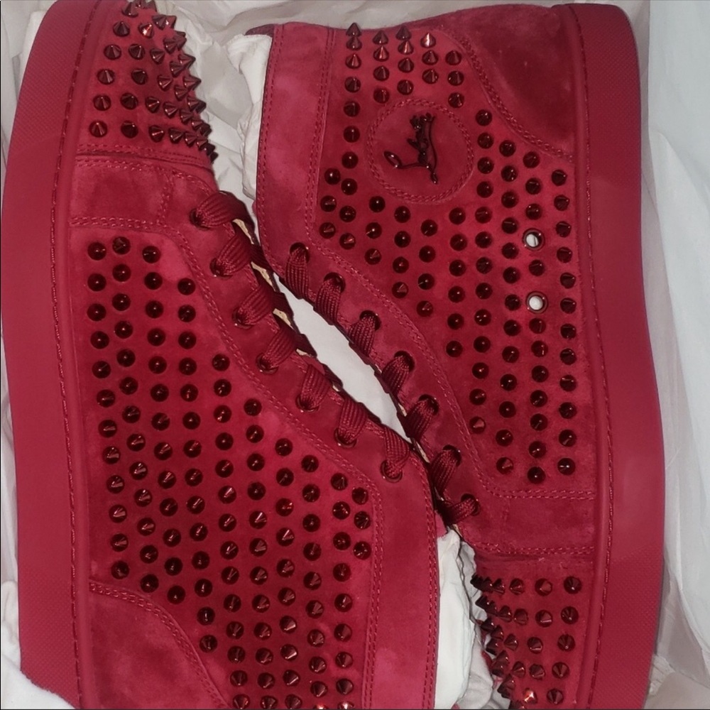 Christian Louboutin High Top spike sneakers